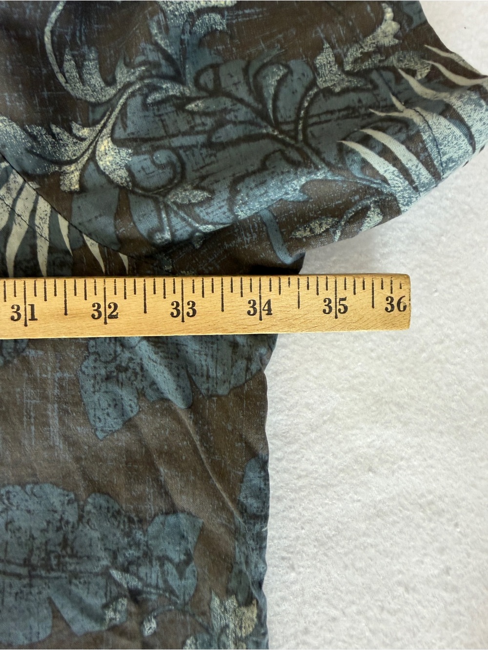 Harbor Bay Blue and Gray Tropical Button-Down Shirt - Picture 8 of 11